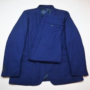 Ben Sherman 48L 38x29 Blue Soft Shoulder Mens Jacket Pants Suit